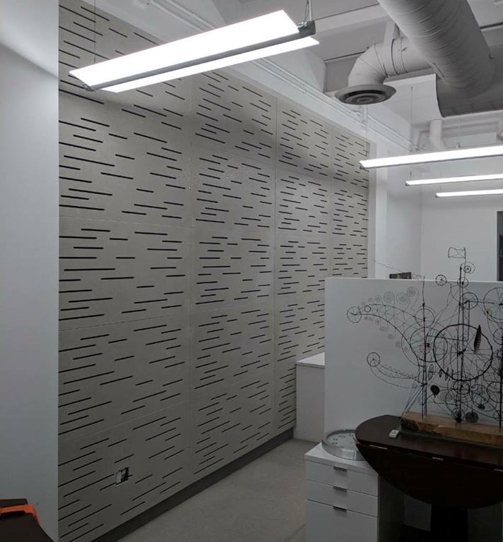 Mineral concrete perforated panels